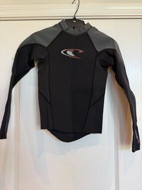 O'Neill Kids Black and Gray Long Sleeve Neoprene Swim Top